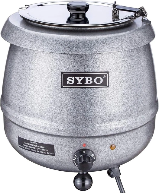 10.5-Quart Stainless Steel Soup Kettle - Commercial Grade, Silver. Free Shipping