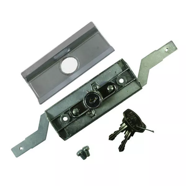 STEEL LINE Garage Door Lock Roller Shutter Lock Barrel Silver Fascia & 2 Keys