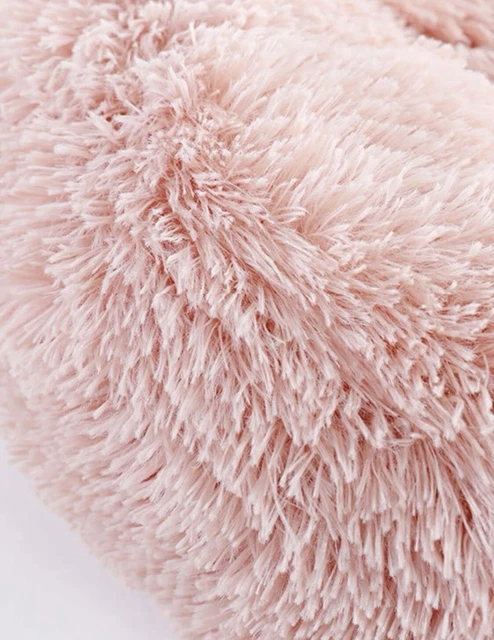 Donut Plush Pet Dog Cat Bed Fluffy Soft Warm Calming Bed Sleeping Kennel Nest 3