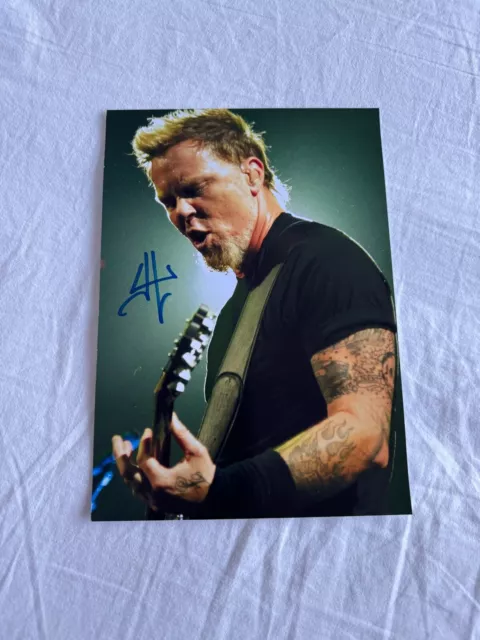 James Hetfield Metallica autographed signed photo & coa