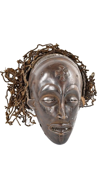Chokwe Mask Mwana Pwo with Headdress Congo African Art