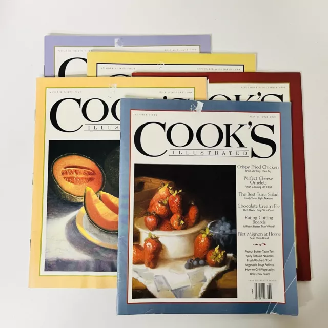 Cooks Illustrated Magazine Lot x 5 Vintage 1998 2000 Holiday Baking Recipes Food