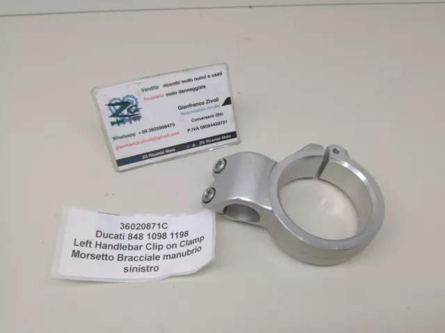 36020871C Nuovo Originale Ducati 1198 morsetto bracciale manubrio sinistro