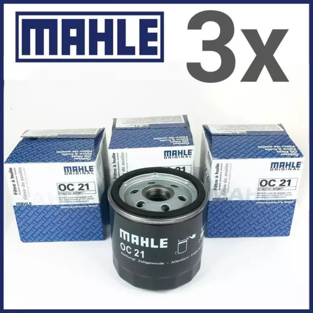 3x Mahle Ölfilter OC 21 für Harley Davidson XL 1200 L Low