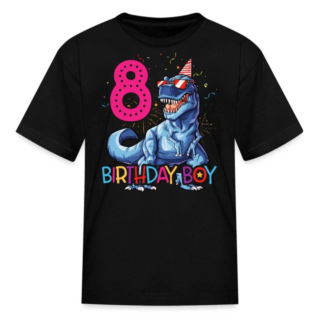 Birthday Boy T-Rex 8 Years Kids' T-Shirt