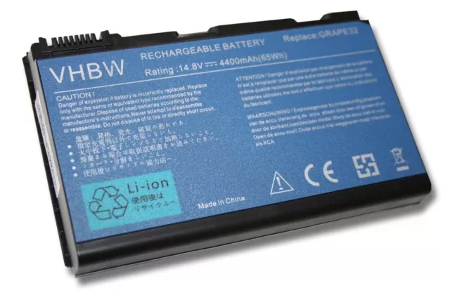 Akku 14.8V 4400mAh schwarz für ACER TravelMate 5720G