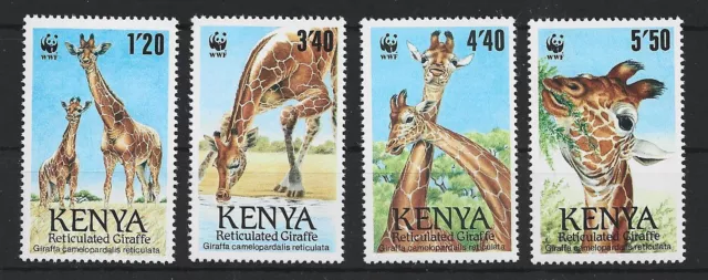pc499 KENIA/ WWF 1989-Giraffen MiNr 481-84 **