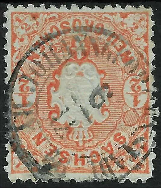 Sachsen 1863 . MiNr. 15 . 1/2 Ngr . K2 JOHANNGEORGENSTADT