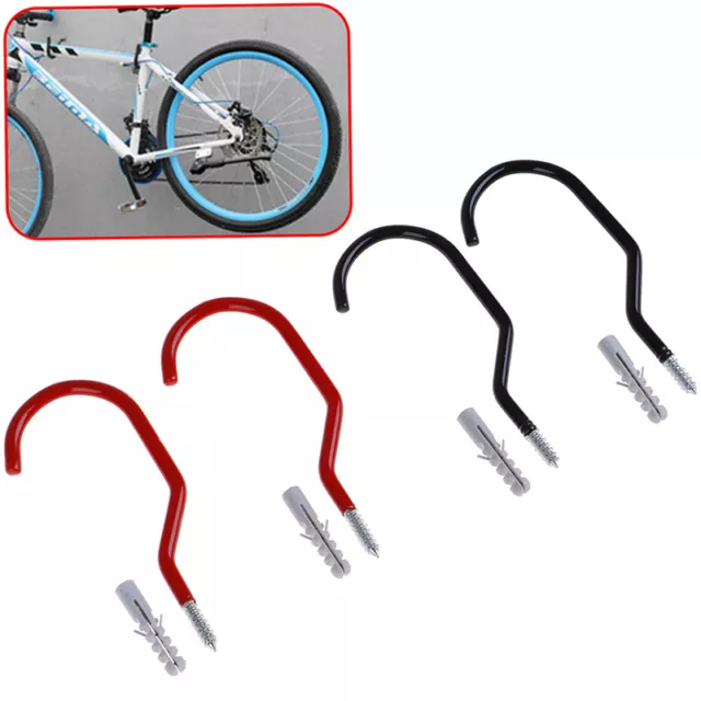 2Pcs Bike Wall Mount Stand Holder Bicycle Storage Hooks Cycle Hanger Brackets-wf
