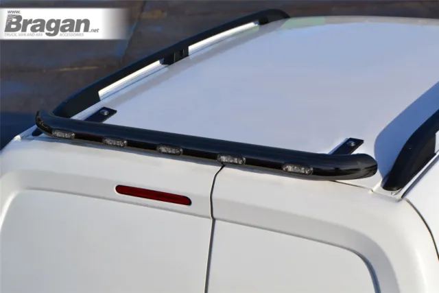 Rear Roof Light Bar + LED To Fit Ford Transit Tourneo Custom 2013 - 2018 - BLACK