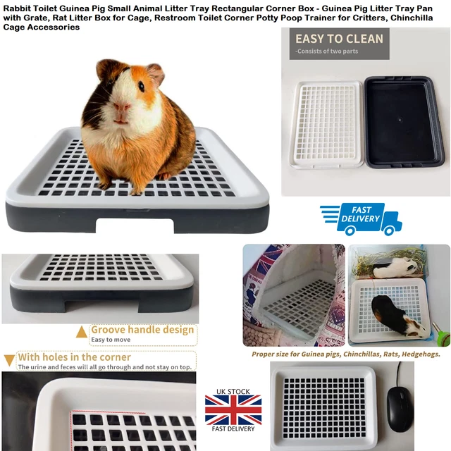 RABBIT TOILET GUINEA Pig Small Animal Litter Tray Rectangular Corner