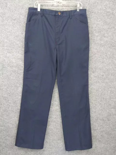 RED KAP PANTS Mens 36 Blue Durable Press Waist 33 inches Made in USA ...