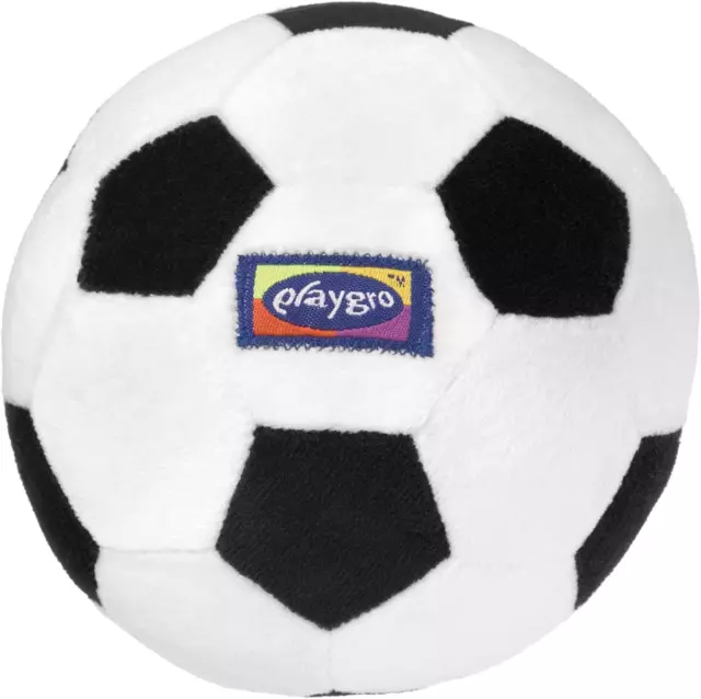 First Soccer Ball Baby Toy Black White Comfortable for Baby Rattle Sound Assists