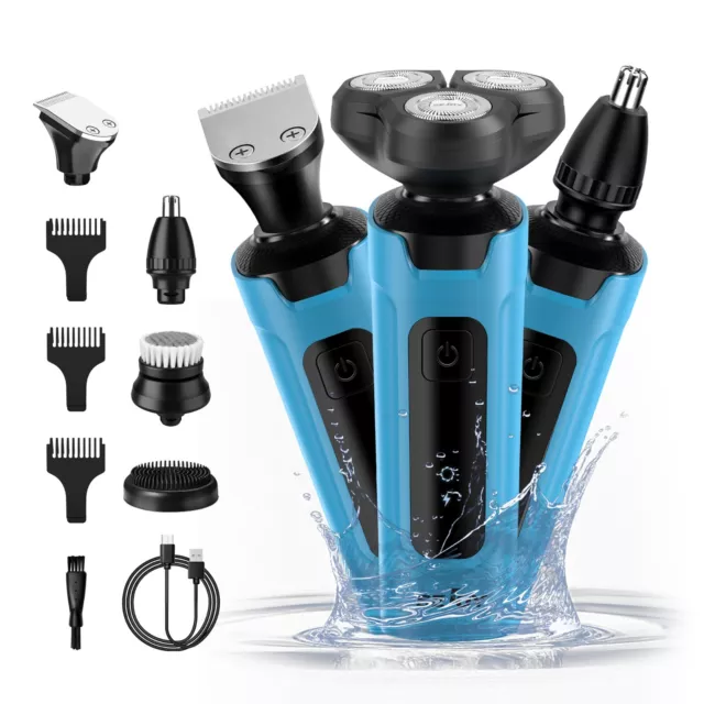 SEJOY 5in1 Electric Shaver for Men Grooming Kit IPX7 Rechargeable Hair Clippers