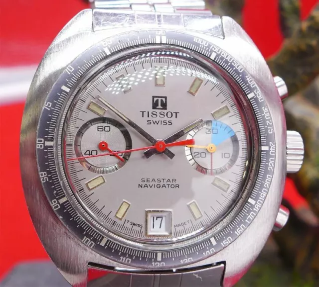 Original Tissot Seastar Navigator Herren Chronograph in Edelstahl