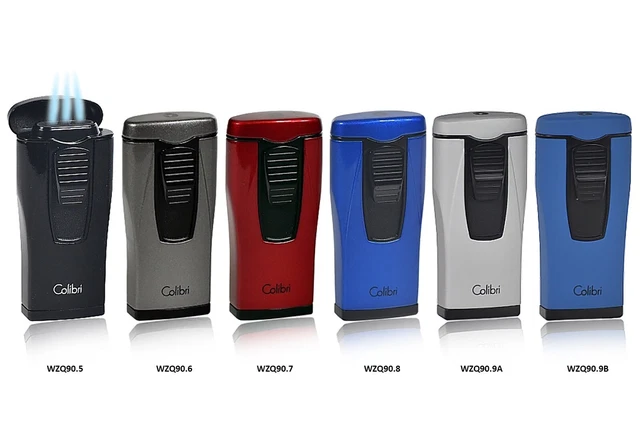 Lighter Feuerzeug Accendino Colibri Monaco Metallic 3 Fiamme Jet Flame Wzq90