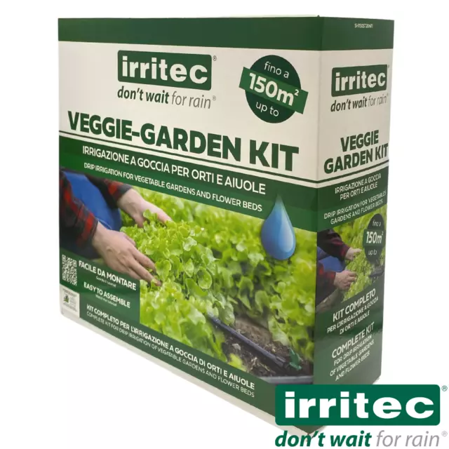 Irritec KIT IMPIANTO DI IRRIGAZIONE A GOCCIA COMPLETO 150 mq PER ORTO GIARDINO