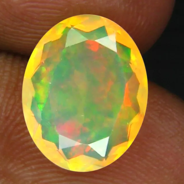 2.04 KT Straordinario Ovale (12 X 9 MM) un-Heated Etiopia Arcobaleno Opale Gemma