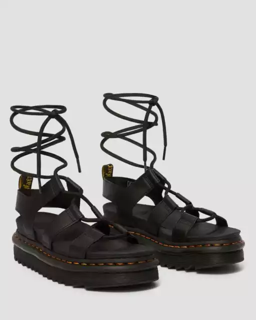 Dr.Martens Femmes Sandale Style Gladiateur en Cuir Hydra Noir 2