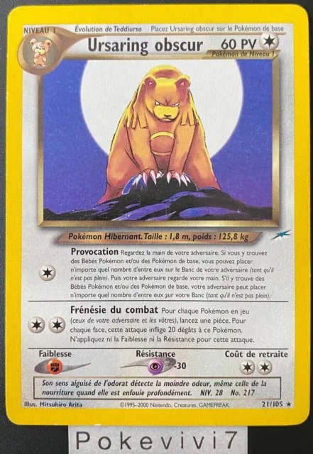 Carte Pokémon URSARING OBSCUR 21/105 Rare NEO DESTINY Wizards FR