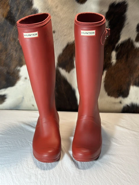military red hunter rain boots