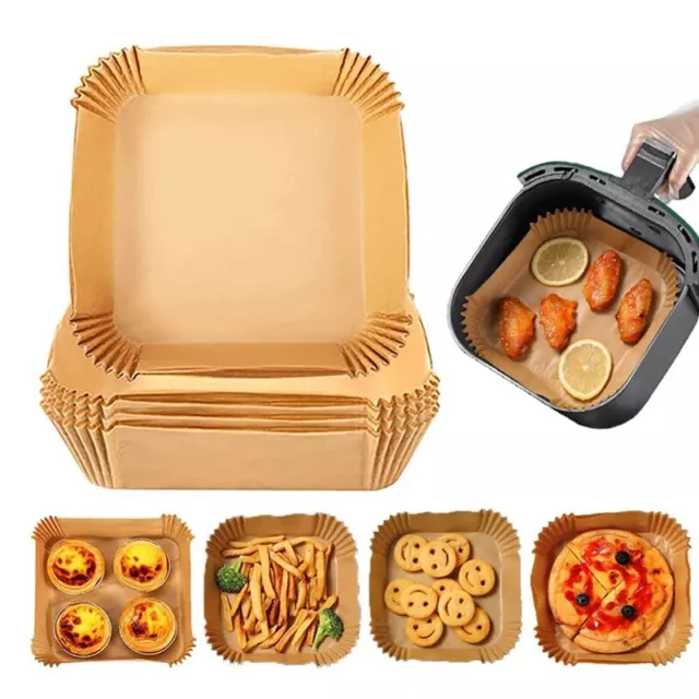 Carta Forno per Friggitrice Ad Aria 50 100 250 Pz Carta Pergamena Quadrata