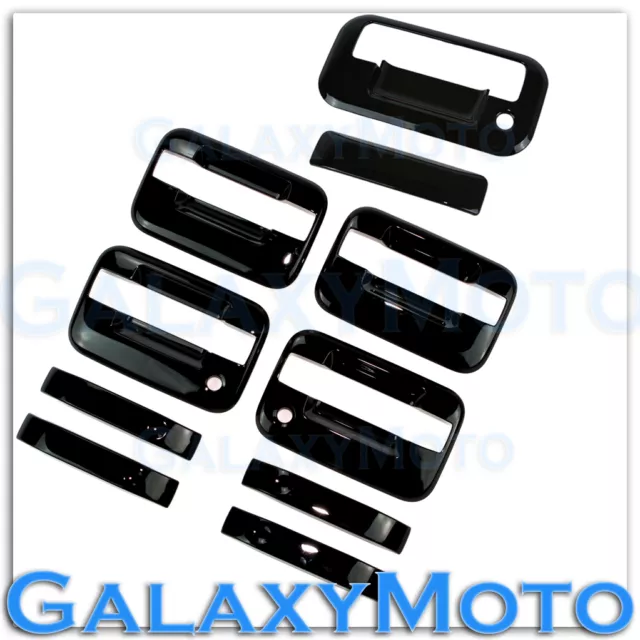 04-14 Ford F150 Gloss Black 4 Door Handle+no keypad+PSG KH+Tailgate Cover Kit