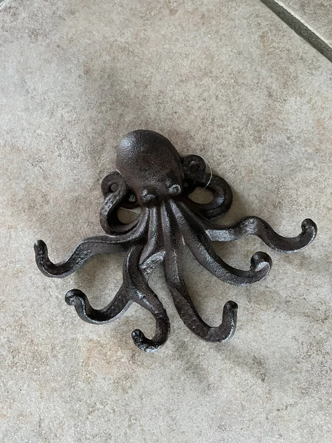 Octopus coat hook cast iron new! 7 inches by 6 inches