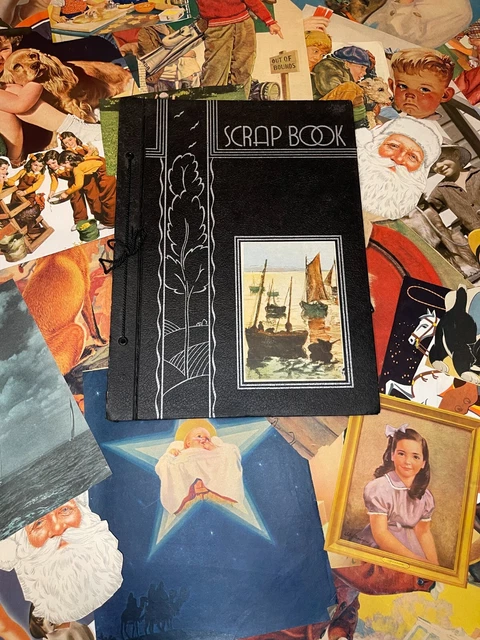 VINTAGE SCRAPBOOK 1940S 1950s Era Art Deco 30+ Loose Clips Paper