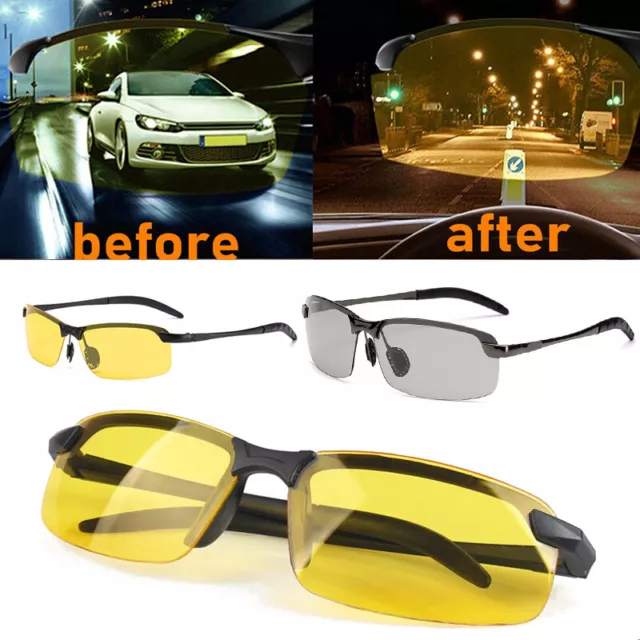 HD Night Driving Glasses Polarized Yellow Lens Anti Glare Vision Tinted Unisex