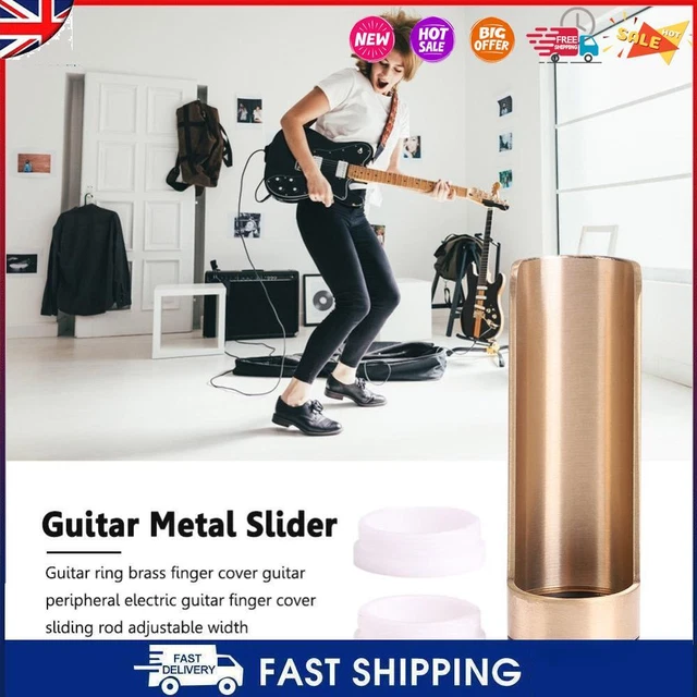 Metal Guitar Slide Bar Finger Sleeve Smooth Slides for Ukulele String Instrument