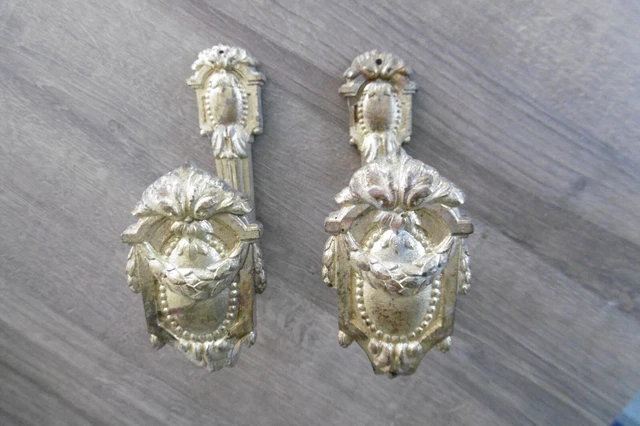 Ancienne petite lampe en bronze de style Louis XV / Rocaille en état