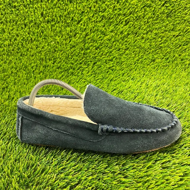 Lands End Mens Size 9M Blue Casual Classic Slip On Suede Loafers Shoes 473041