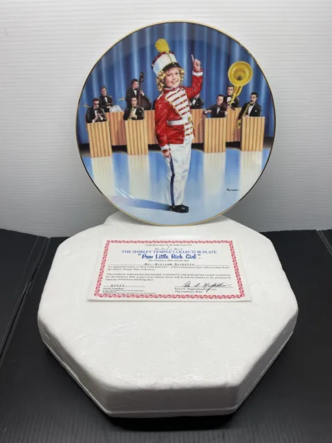 Danbury Mint- Shirley Temple 8” Plate - "Stand Up And Cheer" Styrofoam W/coa