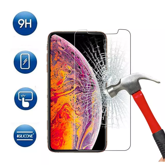 Lot Vitre Film Protection Integral Verre Trempé Écran Coque Étui Pour Iphone Xr