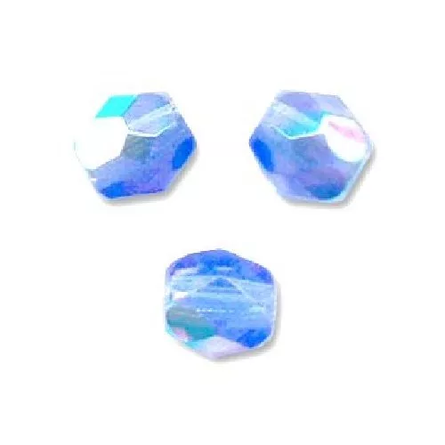 50 Perles Facettes cristal boheme 4mm - LIGHT SAPHIR AB
