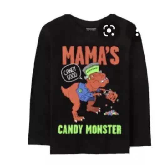 The Children’s Place Toddler Boys Mama’s Candy Monster Graphic LS Shirt Sz3T NEW