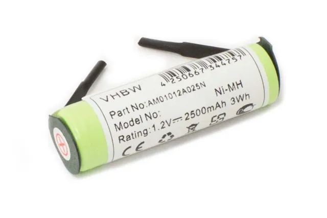 Akku Rasierer Batterie [2500mAh|1.2V] für BRAUN 008, 1012, 1013, 1013s, 1507s