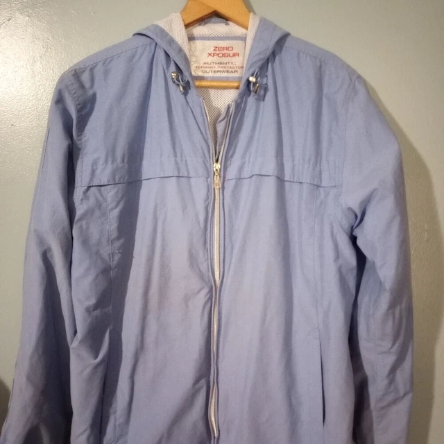Zero Xposur baby blue zip up jacket with hood