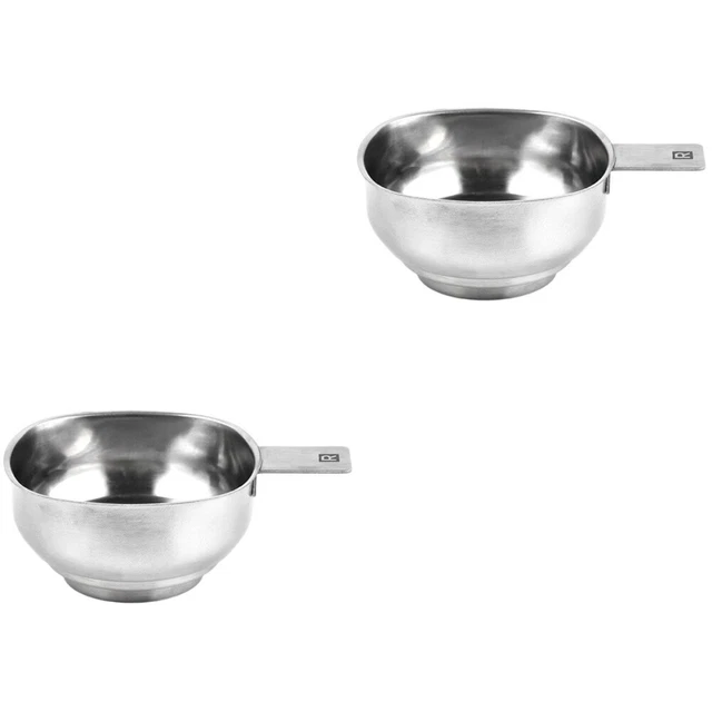 2 piezas Colader Cocina Usar Embudo Metal Jam Embudo Boca Grande Tarro Lata Cerveza