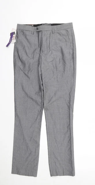 PRIMARK MENS GREY Viscose Trousers Size 30 L30 in Slim 4.50