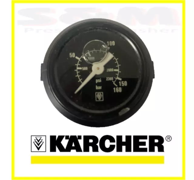 Genuine Karcher Pressure Gauge 0-160 Bar HDS 655 & 745 64211780