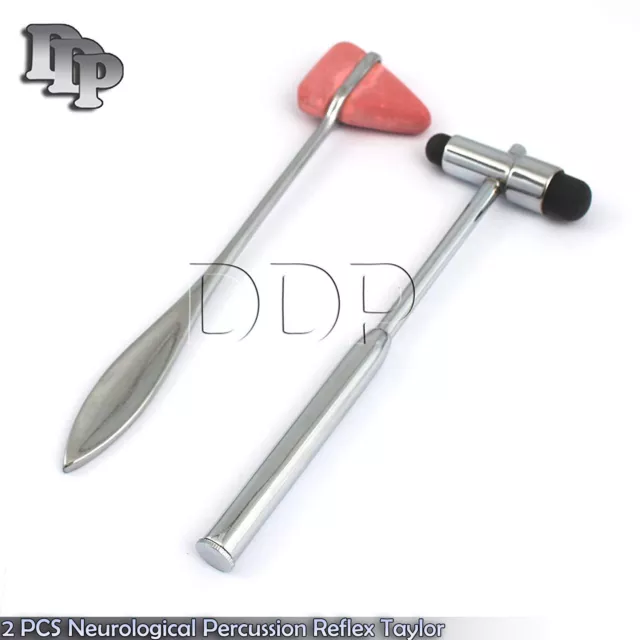 Set Of 2 Babinski Buck neurological Medical Diagnostic Reflex Percussion Hammer