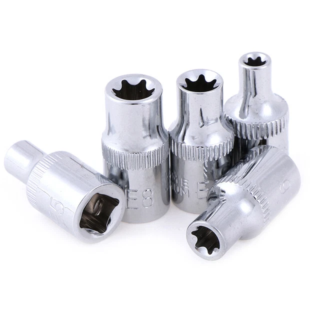 5PC 1/4 Inch Torx Star Bit Female E Socket Set Star Socket Wench head Tools h-Z1