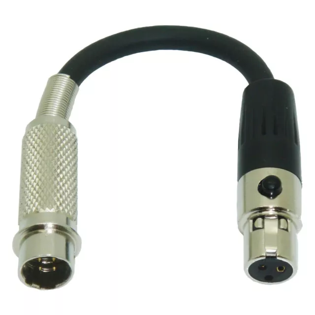 Audio Technica Microphone Adapter 4 Pin Hirose to 3 Pin Mini XLR TA3F Body Packs