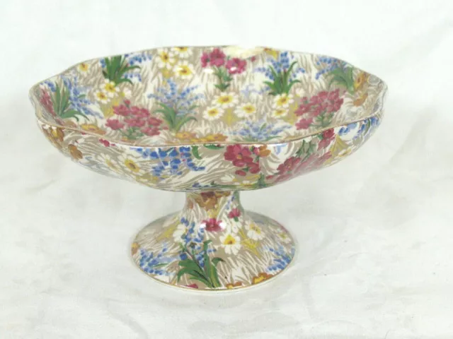 Vintage ROYAL WINTON GRIMWADES Marguerite CHINTZ Short Compote Dish