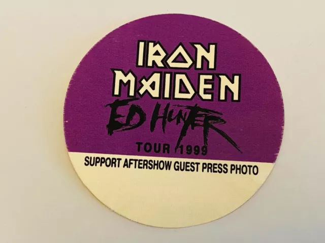 Iron Maiden Rare Official 1999 Ed Hunter World Tour Eddie VIP Back Stage Pass