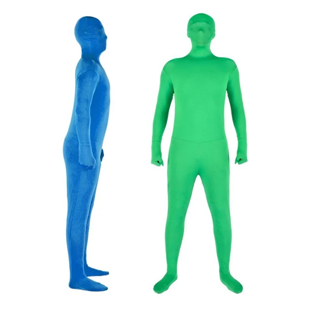 Zentai Ganzkörper-Stretchanzug Für Damen & Herren – Greenscreen-Kostüm Für Cosplay, Halloween & Fotografie – Ohne Maske, Atmungsaktiv & Bequem