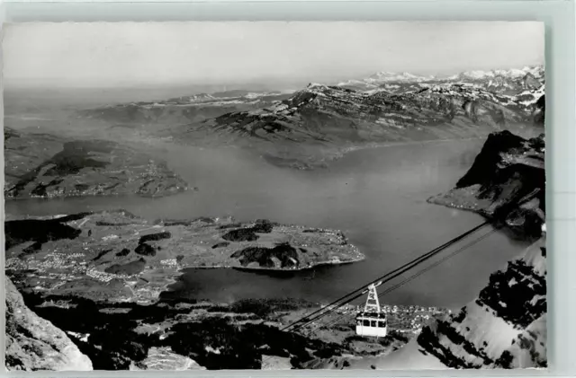 10390551 - Pilatus Schwebebahn Blick auf Vierwaldstaettersee Pilatus Kulm 1962