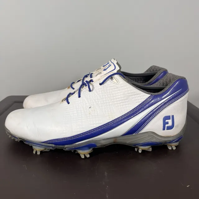 FOOTJOY 2.0 MEDIUM DNA Mens Golf Opti-Flex Shoes White/Blue Size 12 $37 ...